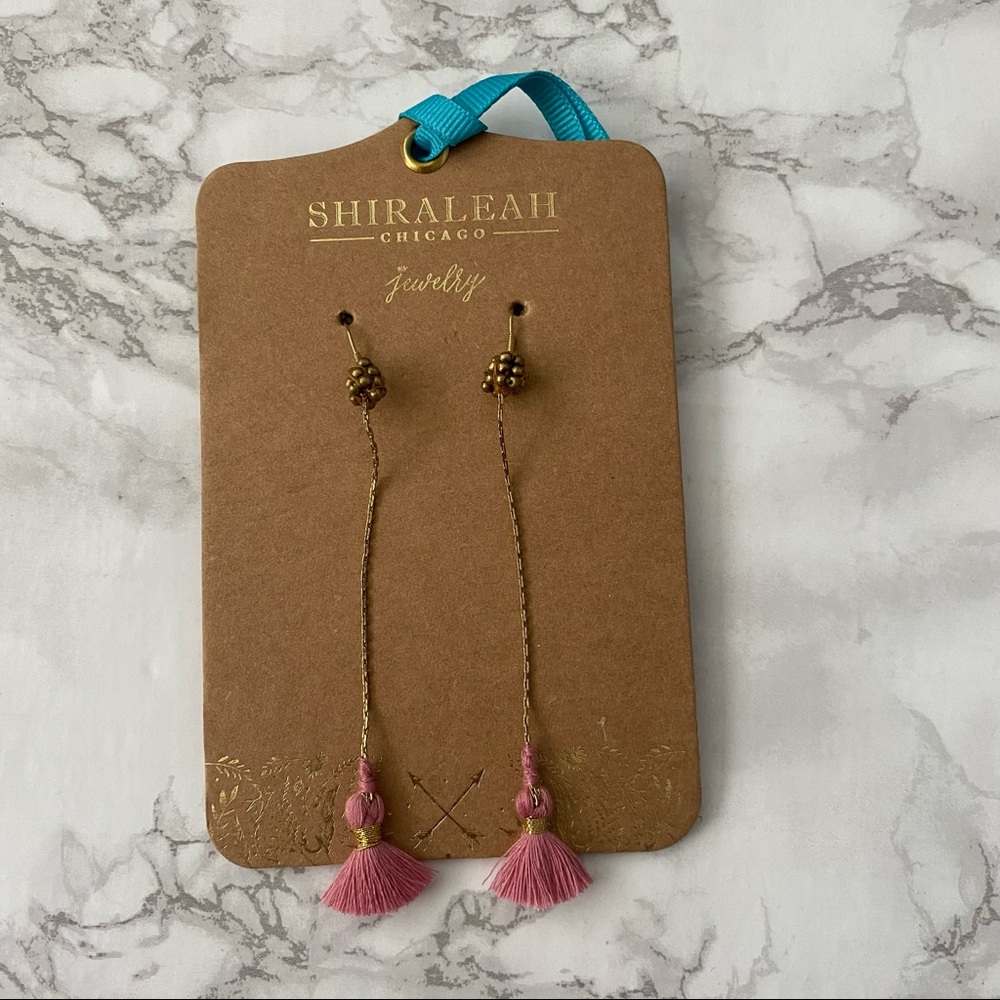 Anthropologie shiraleah lena long drop tassel boho earrings Aug sale